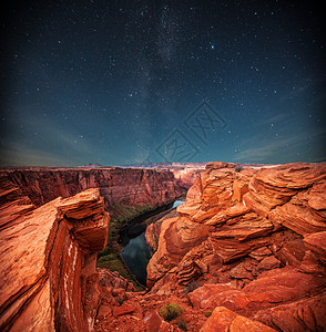 星空下的大峡谷夜景图片