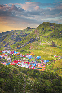 西牙金丝雀热带岛屿特内里费的山地景观图片