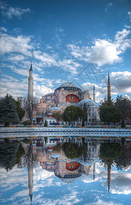 索菲亚阿亚索菲亚博物馆景观苏丹艾哈迈德公园伊斯坦布尔,土耳其图片
