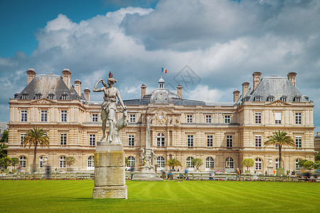 卢森堡花园巴黎市中心的宫殿公园合奏前皇家,现宫殿公园图片