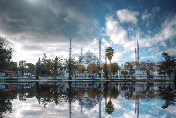 蓝色清真寺城市斯坦布尔火鸡秋天火鸡图片