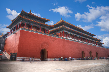 紫禁城世界上最大的宫殿建筑群位于中国北京的中心紫禁城世界上最大的宫殿建筑群背景图片