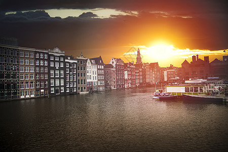 阿姆斯特丹荷兰的首都最大的城市阿姆斯特丹秋天图片