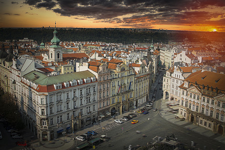 捷克CK小镇布拉格美丽的老街捷克共国布拉格美丽的老街背景