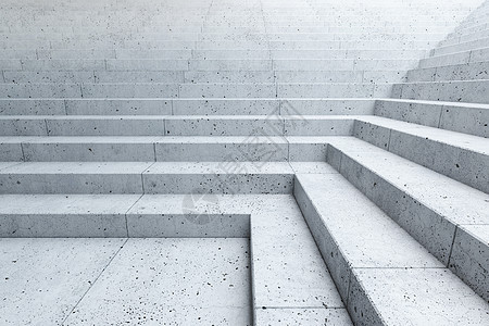 城市中的空楼梯,三维渲染图片