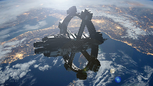 环绕地球的站这幅图像的元素由美国宇航局提供环绕地球的站图片