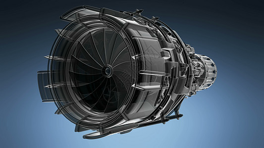 飞机喷气发动机涡轮,飞机,航空航天工业喷气发动机涡轮背景图片