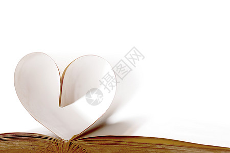 心由书页,爱阅读,情人节背景图片