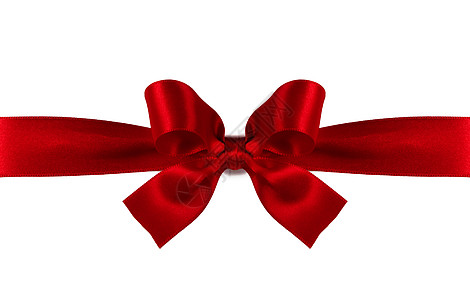 红色礼品弓隔离白色背景上红色礼物蝴蝶结白色上图片