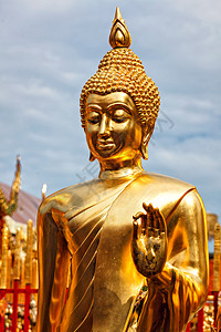 镀金佛像Watphra,多苏贴,泰国佛陀雕像,泰国图片