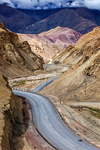 喜马拉雅山公路nh1公路拉达克,喜马拉雅山的SrinarLeh国道nh1拉达克,图片