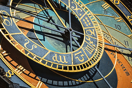 市政厅著名的天文钟布拉格,捷克共国课文偶尔日落皱褶黄昏布拉格天文钟图片
