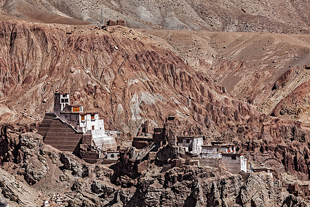巴索贡帕佛教寺院拉达克,巴索修道院拉达克,背景图片