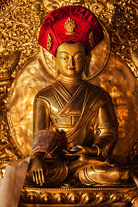 佛陀释迦牟尼雕像拉马鲁贡帕佛教寺院拉达克,佛陀雕像拉马鲁修道院,拉达克,图片