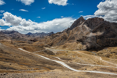 著名的马纳利莱赫高原公路拉达克喜马拉雅山拉达克,查谟克什米尔,喜马拉雅山脉的马纳利莱赫路图片