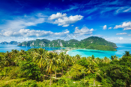 热带岛屿与度假村壁纸菲菲岛,克拉比省,泰国绿色热带岛屿图片