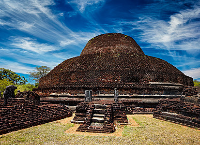 斯里兰卡旅游地标古代佛教达戈巴佛塔帕布拉维哈拉斯里兰卡波洛纳鲁瓦古城古代佛教达戈巴佛塔佛塔巴布拉维哈拉斯里兰卡图片