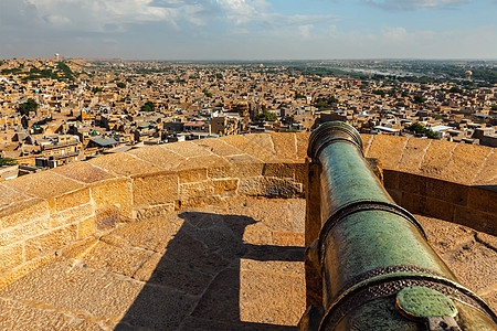 贾萨尔默堡俯瞰贾萨尔默市贾萨尔默,拉贾斯坦邦,印度贾萨尔默堡,印度贾萨尔默城的景色图片
