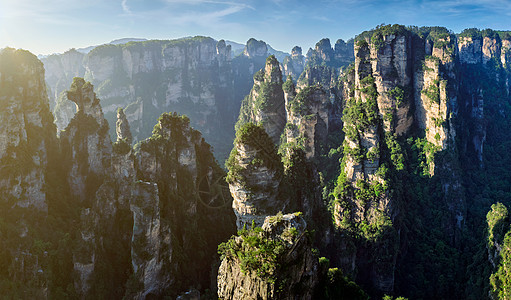 中国著名的旅游景点张家界石柱崖山日落湖南武陵源张家界山脉,中国图片