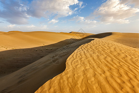 塔尔沙漠的萨姆沙丘拉贾斯坦邦,印度沙漠中的沙丘图片