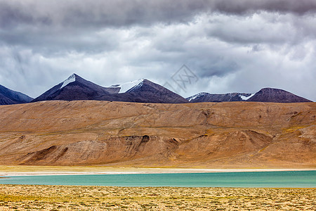 喜马拉雅湖Kyartso喜马拉雅山,拉达克,喜马拉雅湖Kyartso,图片