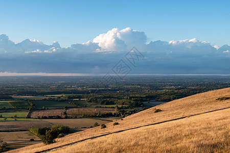 美丽的夏季日落景观形象南下公园英国农村图片