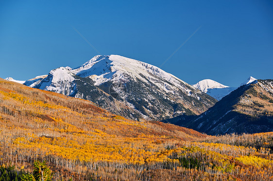 秋季景观基伯尔科罗拉多岩石山,美国图片