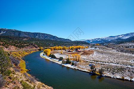 季节变化,雪秋树洛基山,科罗拉多州,美国图片