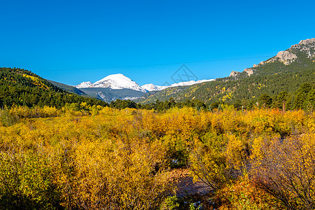 季节秋天冬天洛基山,科罗拉多州,美国图片