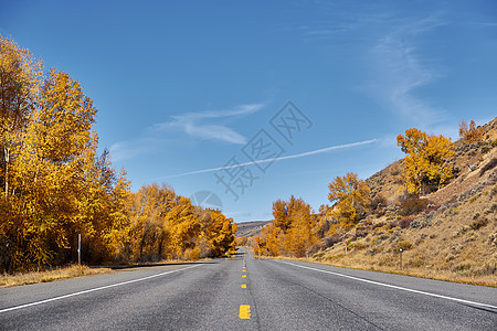 科罗拉多州的公路秋天,美国图片