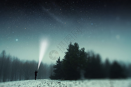 公园里的冬夜这幅图像的元素由美国宇航局提供图片