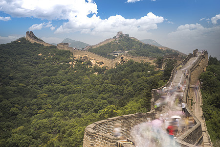 中国长城山脉的景色图片