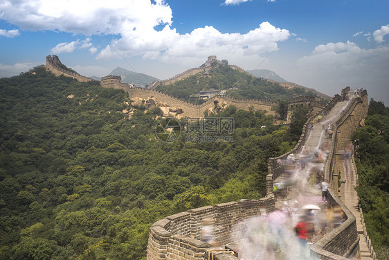 中国长城山脉的景色图片