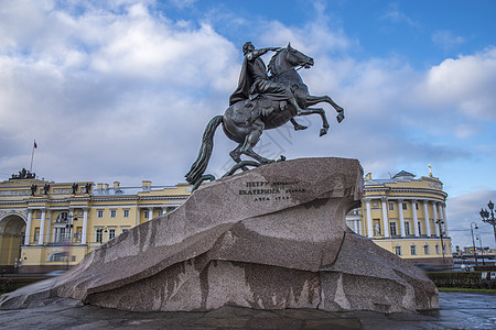 青铜骑士彼得世彼得堡皇帝俄罗斯背景图片