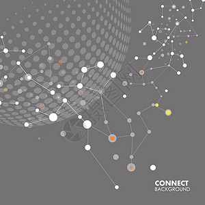 矢量半色调圆与分子连接矢量半色调圆与分子连接图片