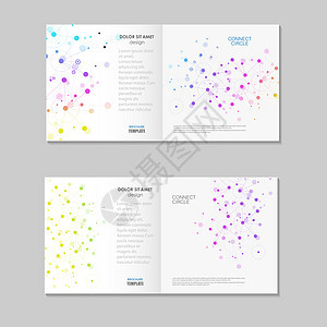 带抽象连接背景的小册子带抽象连接背景的小册子图片