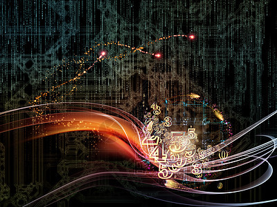 技术系列浪潮关于科学哲学形而上学现代技术的光分形技术元素的成图片