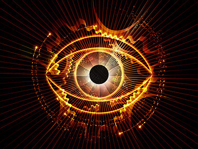 现代技术机械进步人工智能虚拟现实数字成像的眼睛轮廓分形抽象元素的排列图片