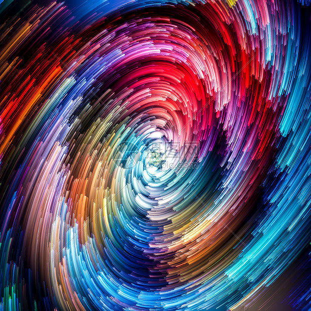 彩色漩涡系列由生动的油漆条纹制成与技术艺术关的项目的背景