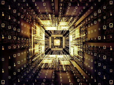 计算机系列计算机科学数字世界虚拟现实现代技术的角度分形环境的CPU进行了三维图解图片