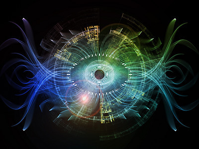 眼睛粒子系列灵艺术技术的眼睛形状分形元素的成图片