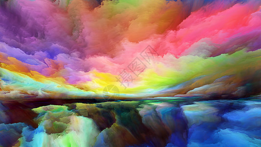 内心世界系列数字色彩的背景涉及宇宙自然创造力想象力图片