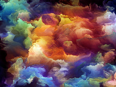 彩色纹理系列由数字涂料分形云成的背景,适用于动态背景尺寸背景的项目图片