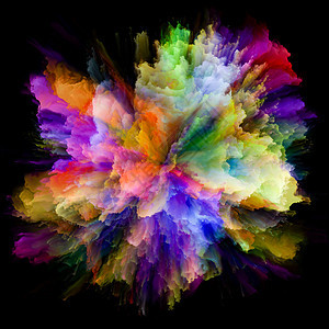 色彩情感系列成的色彩爆发飞溅爆炸的想象力,创意艺术图片
