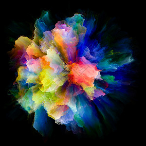 色彩情感系列视觉愉悦的色彩合爆发飞溅爆炸的作品的想象力,创意艺术图片