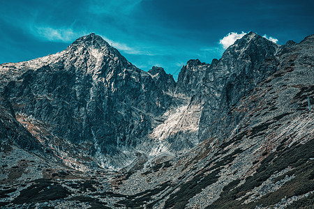 高塔特拉山全景景观戏剧色彩图片