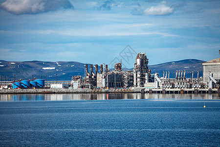 哈莫菲斯特岛,挪威北部,天然气加工厂图片