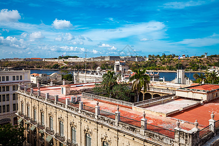 古巴哈瓦那老城的照片背景