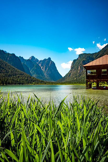 多比亚科湖白云岩,意大利多比亚科湖白云岩,美丽的自然意大利自然景观阿尔卑斯山图片