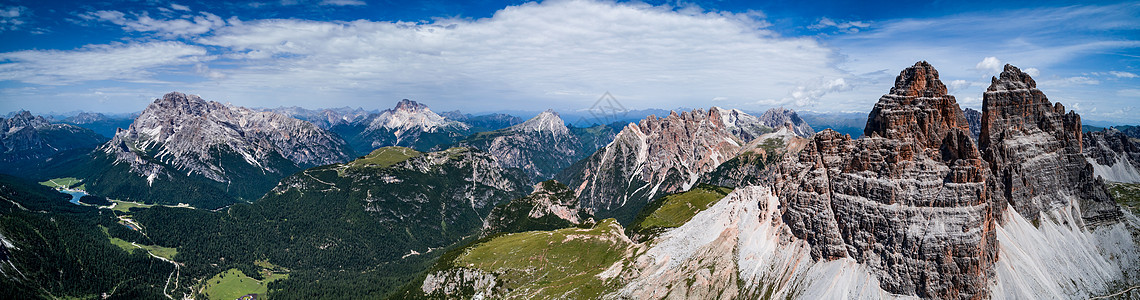 全景自然公园白云岩阿尔卑斯山意大利美丽的自然图片